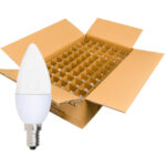 Dimmable Frosted Candelabra 5w LED (40w eqv) Contractor Pack Cases of 60 *Recommended for larger pallet shipments only.